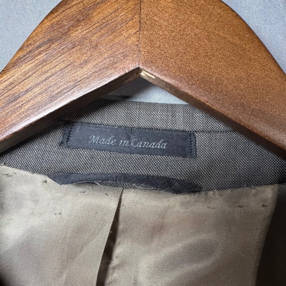 Lauren Ralph Lauren Men's 100% Wool Blazer Gray Two Button Classic Fit 46L - Picture 3 of 7